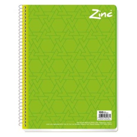Cuaderno Scribe Zinc Profesional Espiral Sencillo C.5 100H